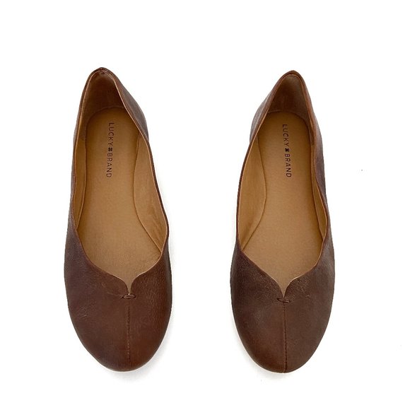 Lucky Brand Shoes - Lucky Brand Leather Ballet Flats Brown 10M